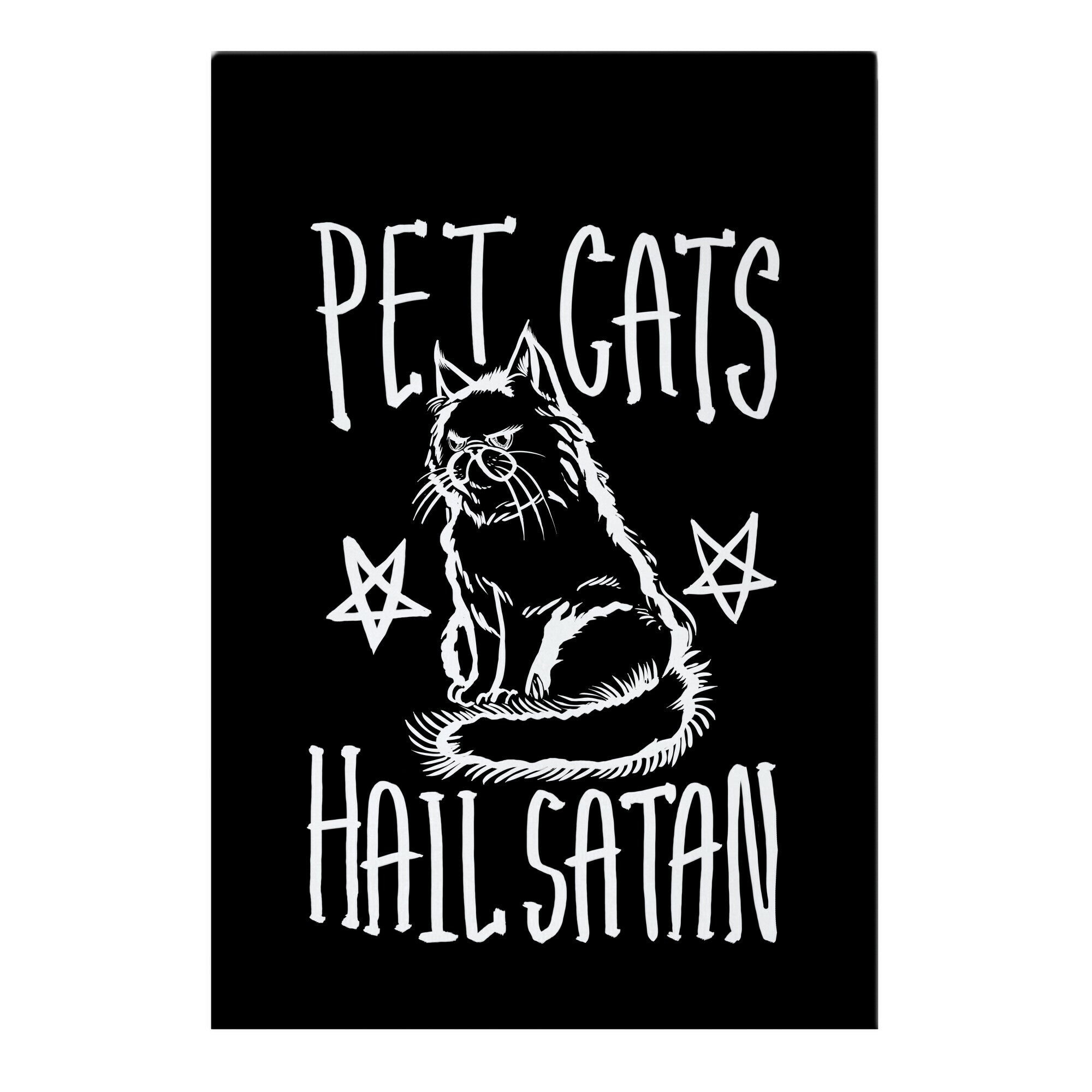 Pet Cats. Hail Satan Garden Flag